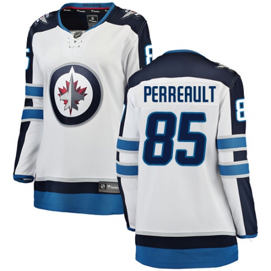 Women's Winnipeg Jets #85 Mathieu Perreault Fanatics Branded White Away Breakaway NHL Jersey - Ujersey
