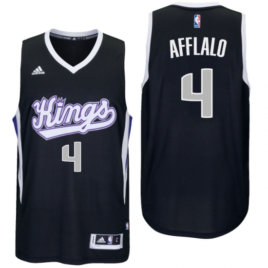 Sacramento Kings #4 Arron Afflalo Alternate Black New Swingman Jersey - Ujersey