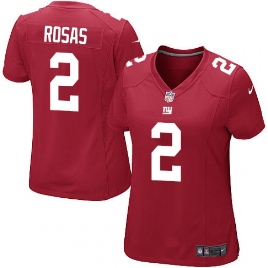 Women's Nike New York Giants #2 Aldrick Rosas Game Red Alternate NFL Jersey - Ujersey