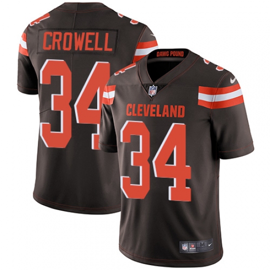 Youth Nike Cleveland Browns #34 Isaiah Crowell Brown Team Color Vapor Untouchable Limited Player NFL Jersey - Ujersey