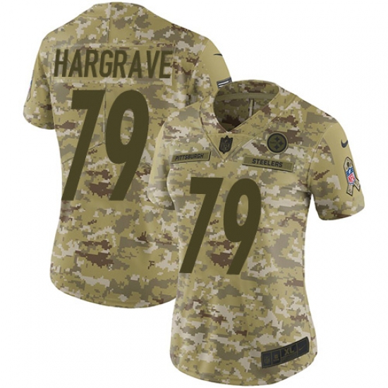 Women's Nike Pittsburgh Steelers #79 Javon Hargrave Limited Camo 2018 Salute to Service NFL Jersey - Ujersey
