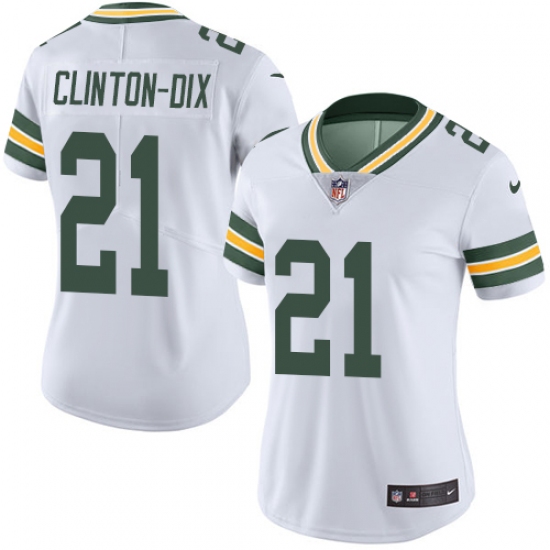 Women's Nike Green Bay Packers #21 Ha Ha Clinton-Dix White Vapor Untouchable Limited Player NFL Jersey - Ujersey