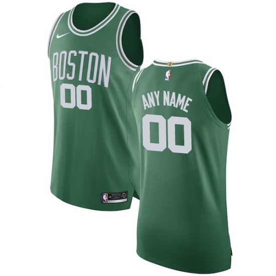 Men's Boston Celtics Nike Green Authentic Custom Jersey - Icon Edition - Ujersey