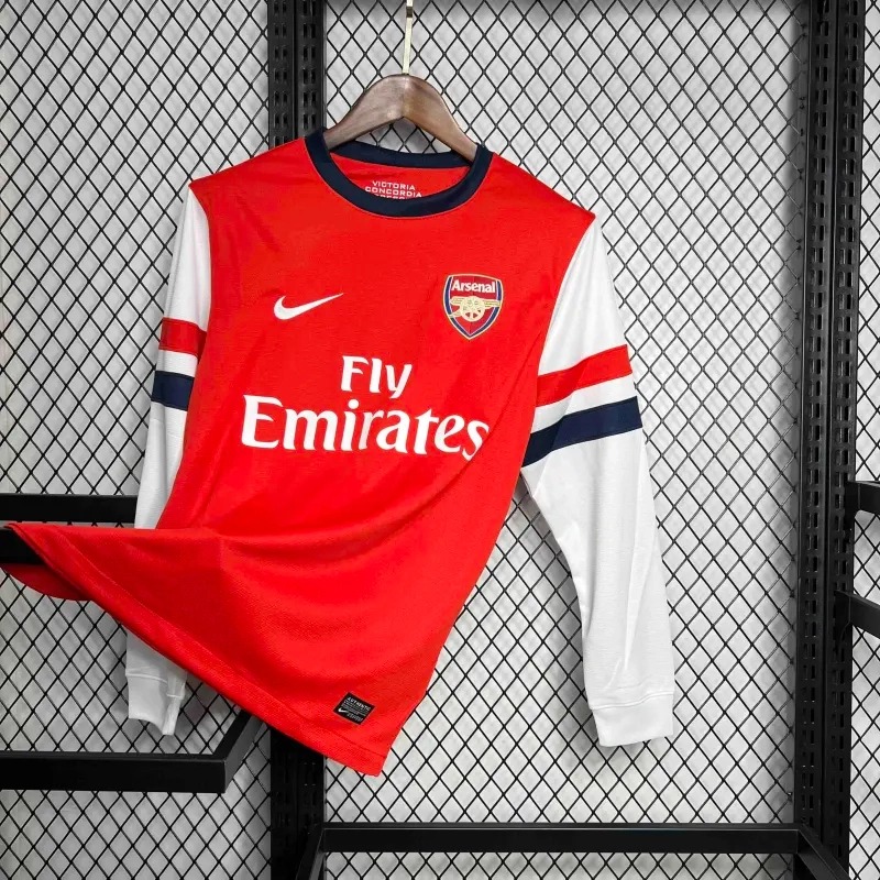 Arsenal Soccer Retro Jersey Home Custom Long Sleeve Shirt 2012-13 - ujerseystore