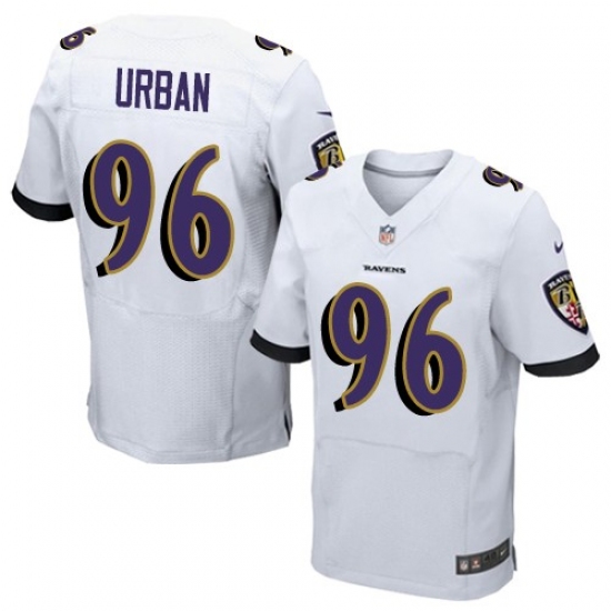 Men's Nike Baltimore Ravens #96 Brent Urban Elite White NFL Jersey - Ujersey