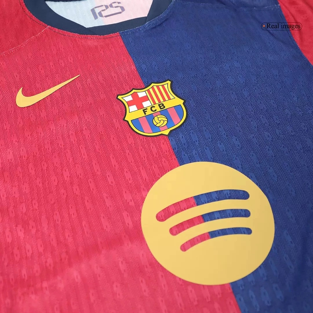Soccer Jersey Barcelona Home Shirt 2024/25-Spotify Logo Without Text - U-jersey