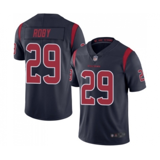 Men's Houston Texans #29 Bradley Roby Limited Navy Blue Rush Vapor Untouchable Football Jersey - Ujersey