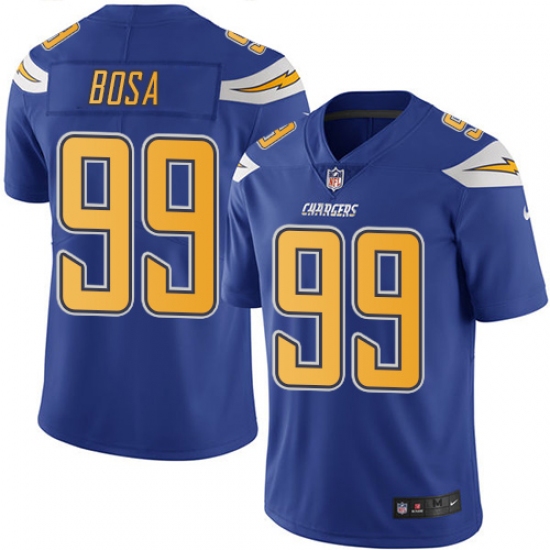 Youth Nike Los Angeles Chargers #99 Joey Bosa Limited Electric Blue Rush Vapor Untouchable NFL Jersey - Ujersey