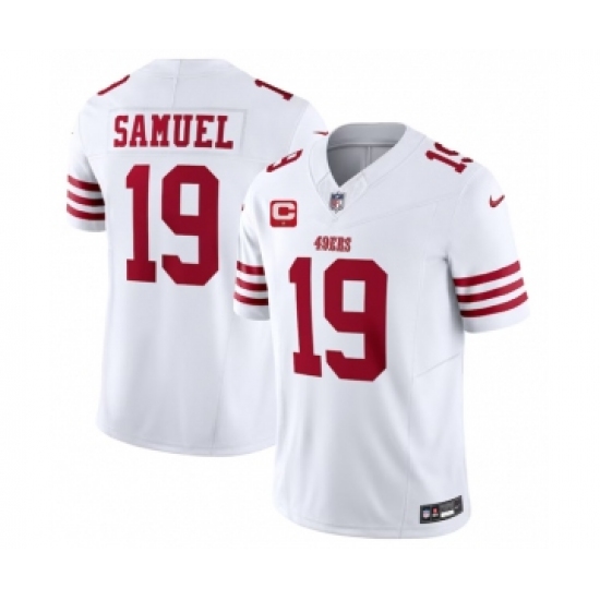 Men's Nike San Francisco 49ers #19 Deebo Samuel White 2023 F.U.S.E. 1-Star C Vapor Untouchable Limited Football Stitched Jersey
