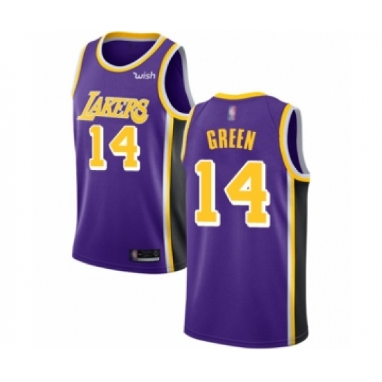 Women's Los Angeles Lakers #14 Danny Green Authentic Purple Basketball Jersey - Statement Edition - Ujersey