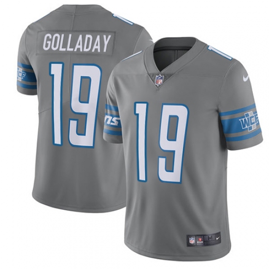 Youth Nike Detroit Lions #19 Kenny Golladay Limited Steel Rush Vapor Untouchable NFL Jersey - Ujersey