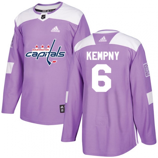 Youth Adidas Washington Capitals #6 Michal Kempny Authentic Purple Fights Cancer Practice NHL Jersey - Ujersey