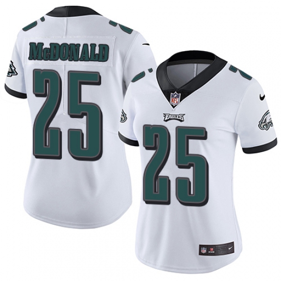 Women's Nike Philadelphia Eagles #25 Tommy McDonald White Vapor Untouchable Limited Player NFL Jersey - Ujersey