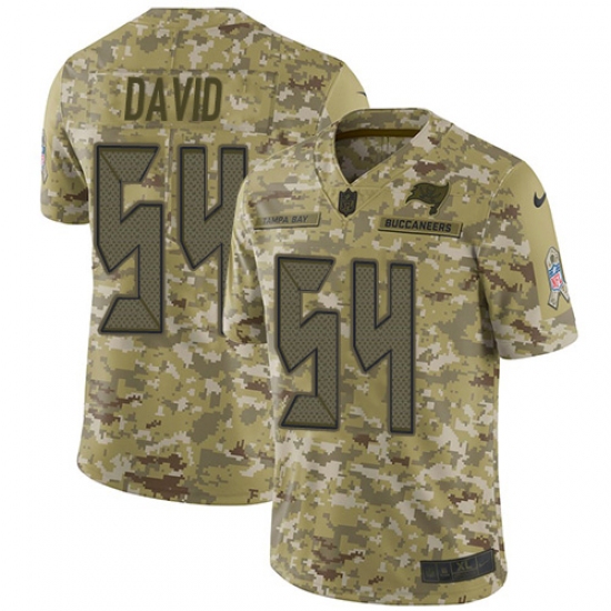 Youth Nike Tampa Bay Buccaneers #54 Lavonte David Limited Camo 2018 Salute to Service NFL Jersey - Ujersey