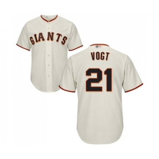 Youth San Francisco Giants #21 Stephen Vogt Replica Cream Home Cool Base Baseball Jersey - Ujersey