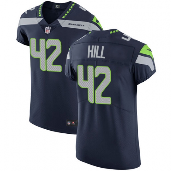 Men's Nike Seattle Seahawks #42 Delano Hill Navy Blue Team Color Vapor Untouchable Elite Player NFL Jersey - Ujersey
