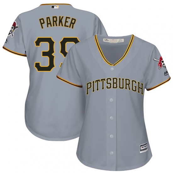 Women's Majestic Pittsburgh Pirates #39 Dave Parker Replica Grey Road Cool Base MLB Jersey - Ujersey