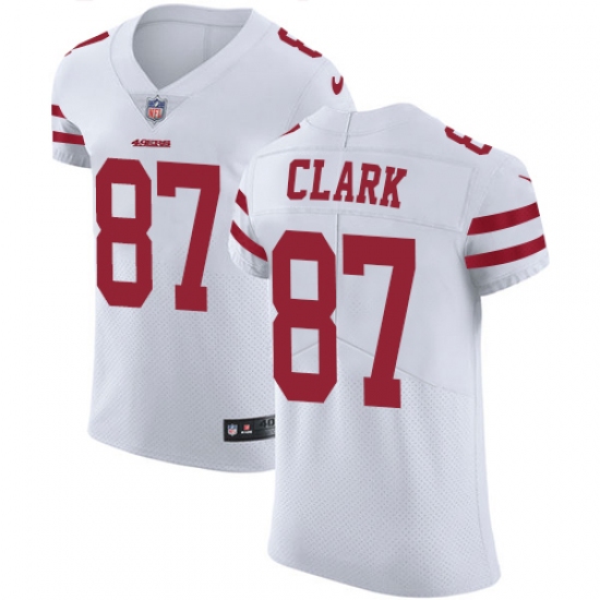 Men's Nike San Francisco 49ers #87 Dwight Clark White Vapor Untouchable Elite Player NFL Jersey - Ujersey