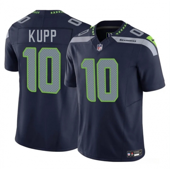 Men's Seattle Seahawks #10 Cooper Kupp Navy 2025 F.U.S.E Vapor Limited Football Stitched Jersey - Ujersey