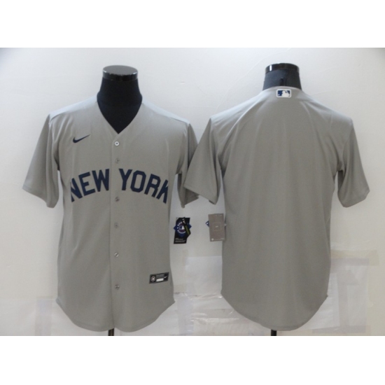 Men's New York Yankees Blank Gray Game 2021 Field of Dreams Jersey - Ujersey
