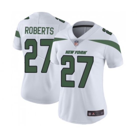Women's New York Jets #27 Darryl Roberts White Vapor Untouchable Limited Player Football Jersey - Ujersey