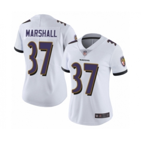 Women's Baltimore Ravens #37 Iman Marshall White Vapor Untouchable Limited Player Football Jersey - Ujersey