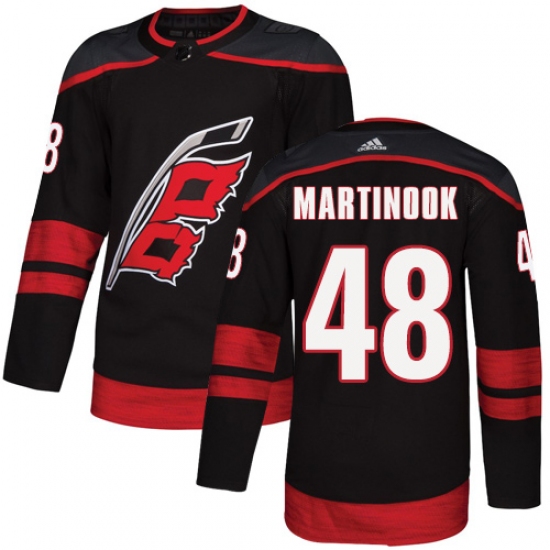 Youth Adidas Carolina Hurricanes #48 Jordan Martinook Premier Black Alternate NHL Jersey - Ujersey