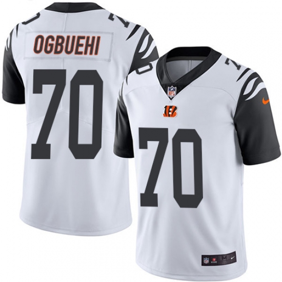 Youth Nike Cincinnati Bengals #70 Cedric Ogbuehi Limited White Rush Vapor Untouchable NFL Jersey - Ujersey