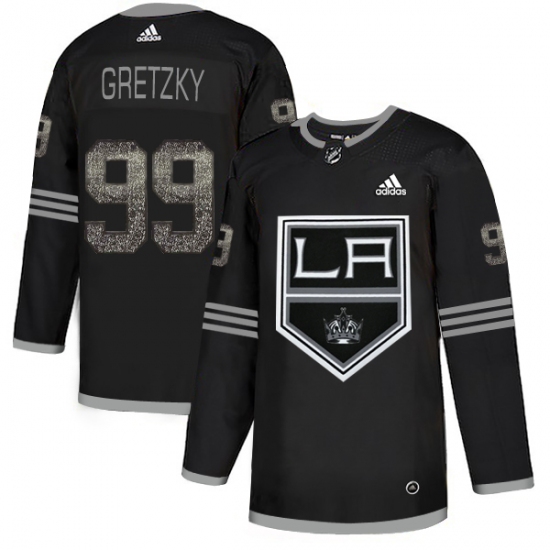 Men's Adidas Los Angeles Kings #99 Wayne Gretzky Black Authentic Classic Stitched NHL Jersey - Ujersey