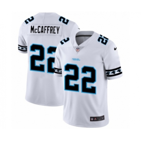 Men's Carolina Panthers #22 Christian McCaffrey White Team Logo Cool Edition Jersey - Ujersey