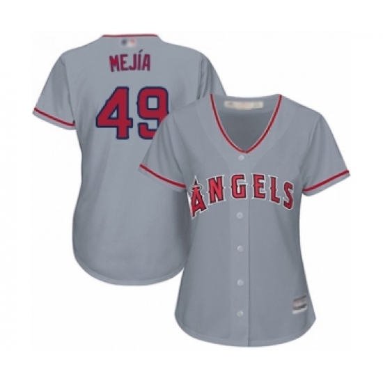 Women's Los Angeles Angels of Anaheim #49 Adalberto Mejia Authentic Grey Road Cool Base Baseball Player Jersey - Ujersey