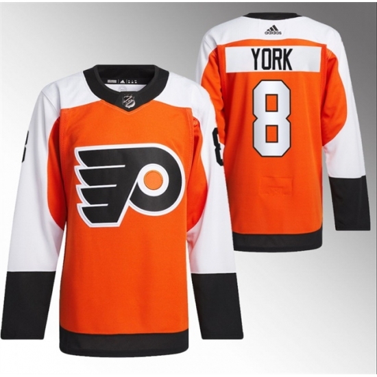 Men's Philadelphia Flyers #8 Cam York 2023 24 Orange Stitched Jersey - Ujersey