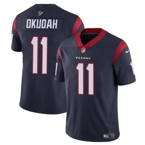 Youth Houston Texans #11 Jeff Okudah Navy Vapor Untouchable Limited Football Stitched Jersey - Ujersey