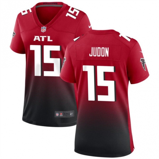 Women's Atlanta Falcons #15 Matthew Judon Red Black Stitched Jersey(Run Small) - Ujersey