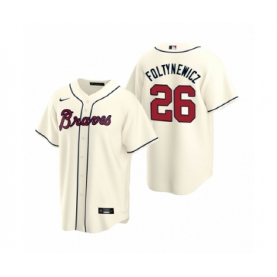 Women Atlanta Braves #26 Mike Foltynewicz Nike Cream 2020 Replica Alternate Jersey - Ujersey
