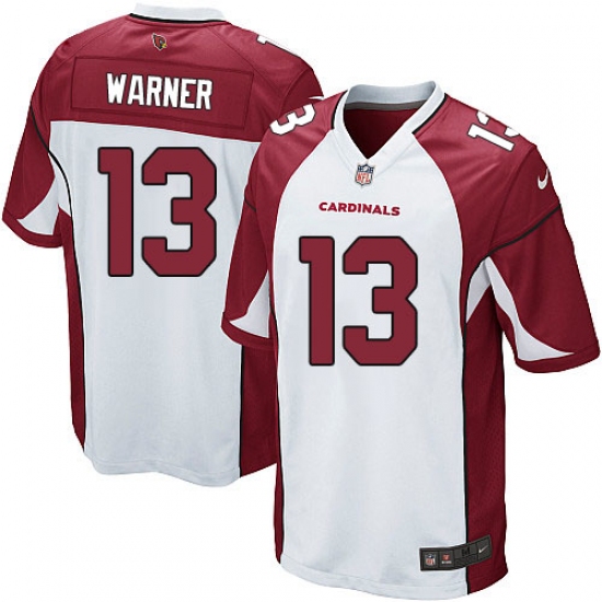 Men's Nike Arizona Cardinals #13 Kurt Warner Game White NFL Jersey - Ujersey