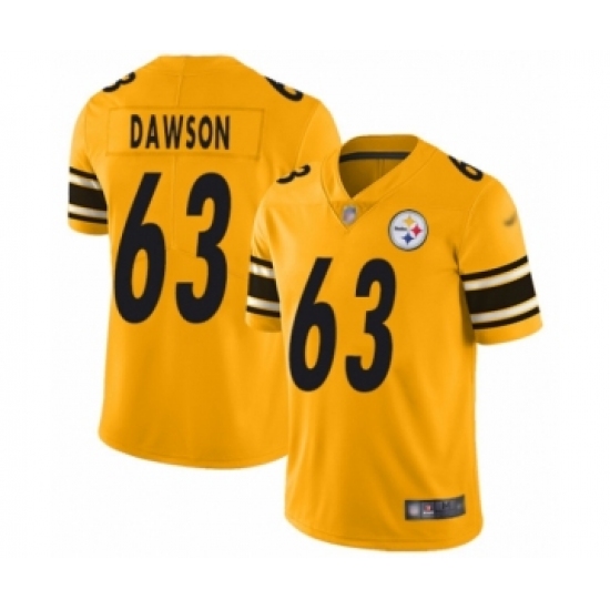 Men's Pittsburgh Steelers #63 Dermontti Dawson Limited Gold Inverted Legend Football Jersey - Ujersey