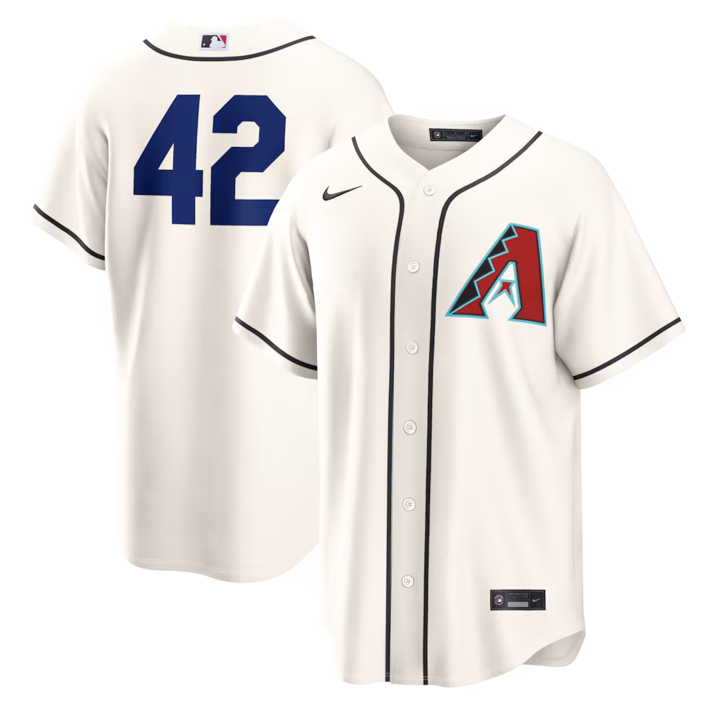 Men's Arizona Diamondbacks Nike Cream Home 2026 Jackie Robinson Day Replica Jersey - Vujersey Los Angeles Rams