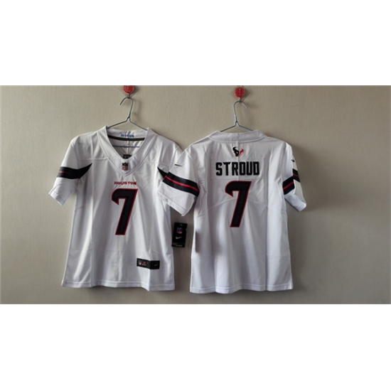 Women's Houston Texans #7 C.J. Stroud White Vapor Untouchable Limited Stitched Jersey (Run Small) - Ujersey