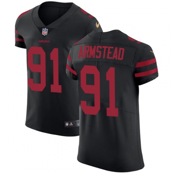 Men's Nike San Francisco 49ers #91 Arik Armstead Black Alternate Vapor Untouchable Elite Player NFL Jersey - Ujersey