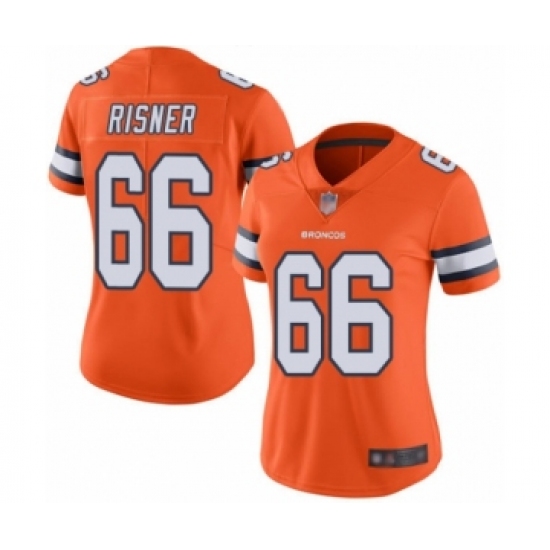 Women's Denver Broncos #66 Dalton Risner Limited Orange Rush Vapor Untouchable Football Jersey - Ujersey
