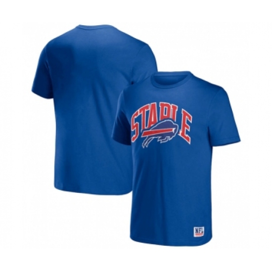 Men's Buffalo Bills x Staple Blue Logo Lockup T-Shirt - Ujersey