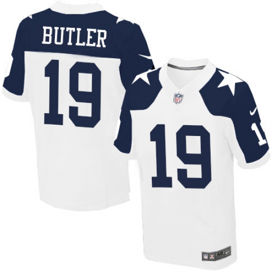 Men's Nike Dallas Cowboys #19 Brice Butler Elite White Throwback Alternate NFL Jersey - Ujersey