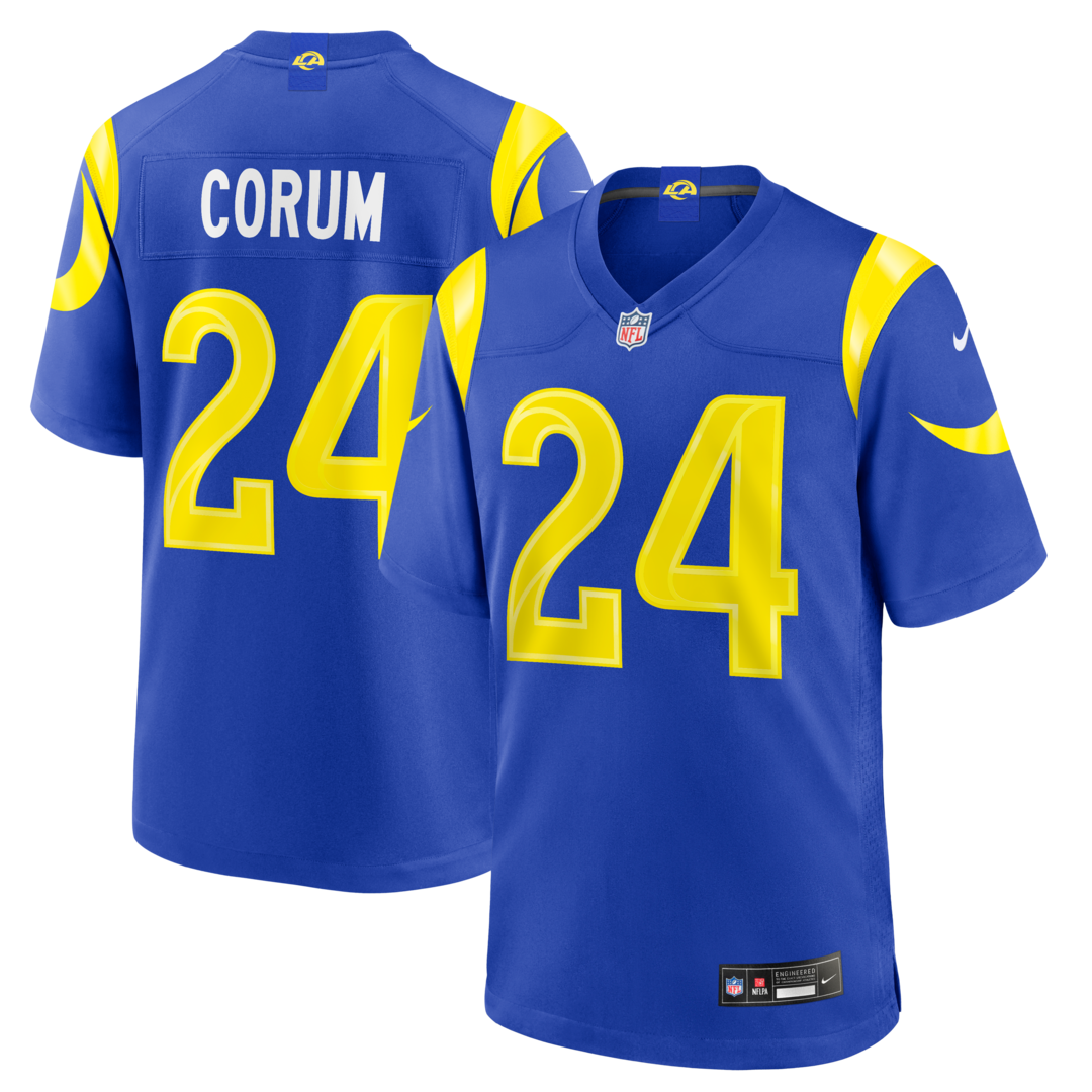Men's Los Angeles Rams Blake Corum Nike Royal Game Jersey