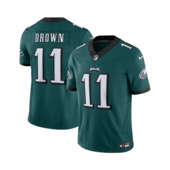 Men's Philadelphia Eagles #11 A.J. Brown Green 2023 F.U.S.E. Vapor Untouchable Limited Stitched Football Jersey - Ujersey