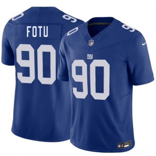 Men's New York Giants #90 Leki Fotu Blue 2026 F.U.S.E. Vapor Untouchable Limited Football Stitched Jersey - Ujersey