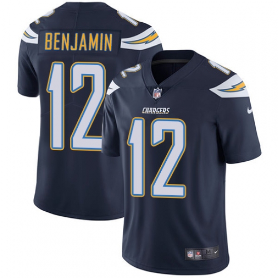 Youth Nike Los Angeles Chargers #12 Travis Benjamin Elite Navy Blue Team Color NFL Jersey - Ujersey