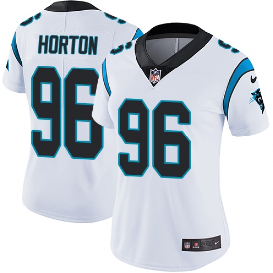 Women's Nike Carolina Panthers #96 Wes Horton White Vapor Untouchable Limited Player NFL Jersey - Ujersey
