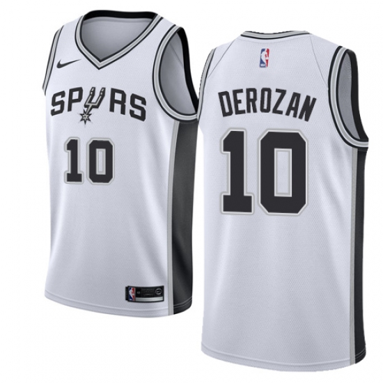 Women's Nike San Antonio Spurs #10 DeMar DeRozan Authentic White NBA Jersey - Association Edition - Ujersey