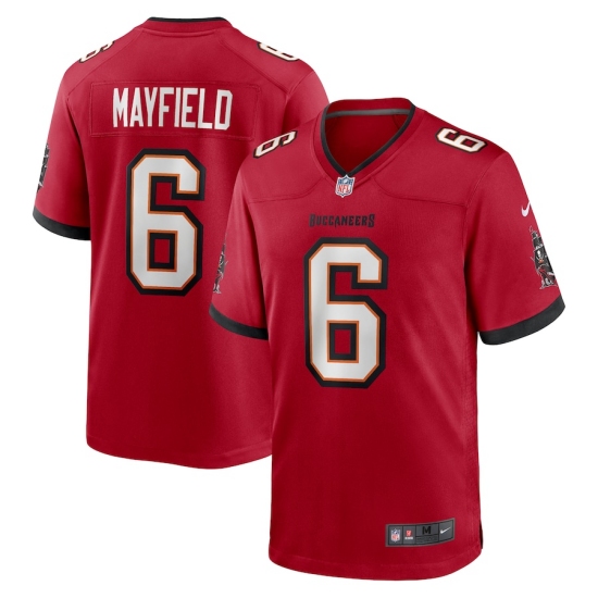 Men's Tampa Bay Buccaneers #6 Baker Mayfield Nike Red Team Game Jersey - Ujersey